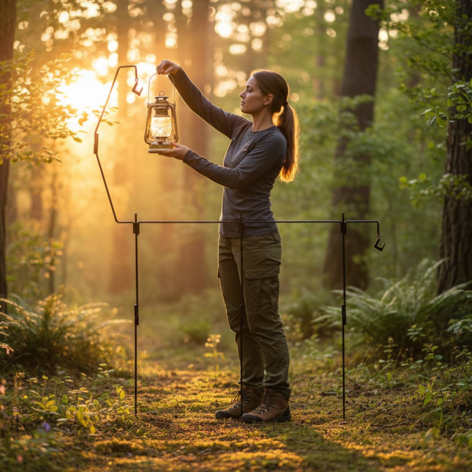 Outdoor Lighting Pole - Penyangga Lentera Camping yang Dapat Dilepas,