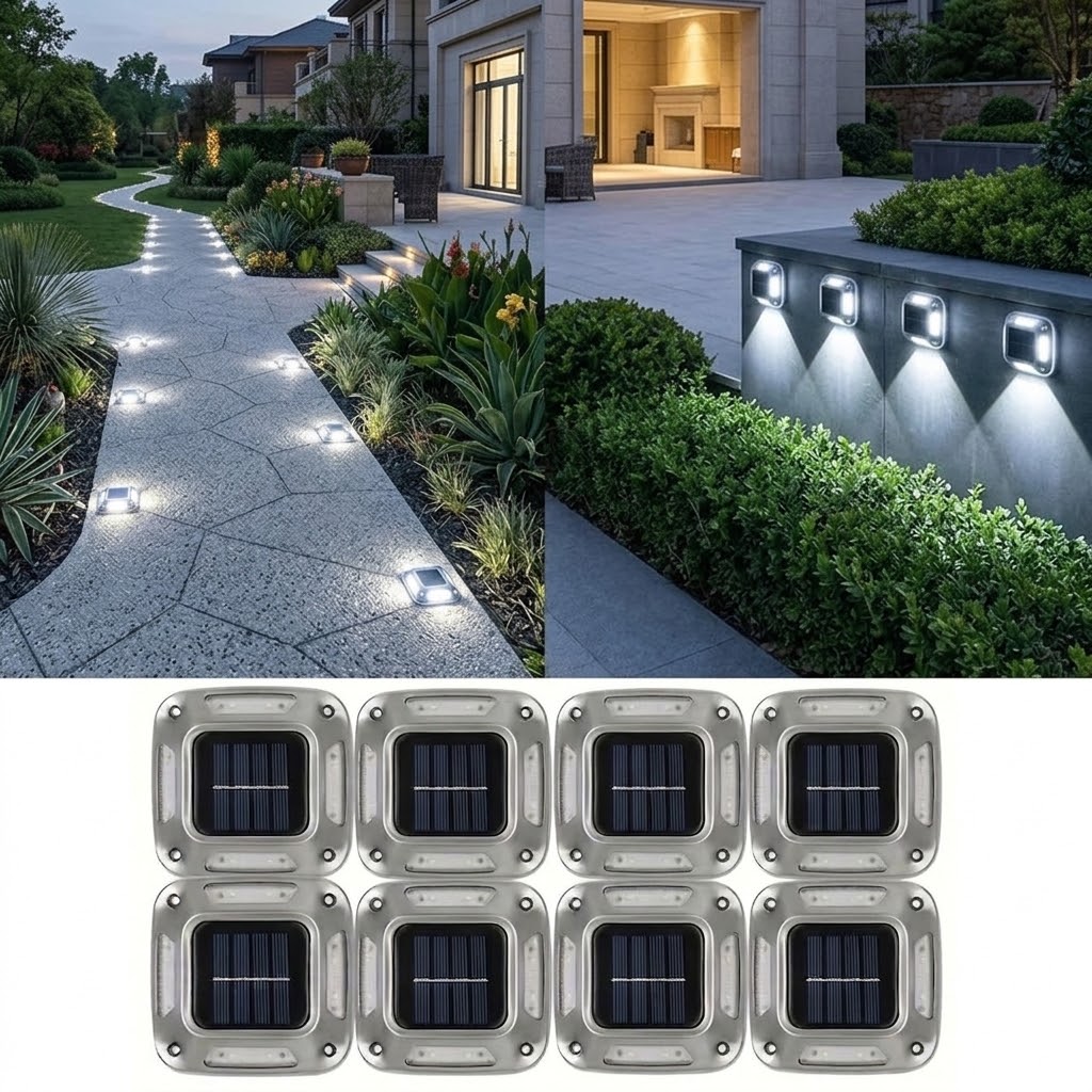 Outdoor Lighting Ground Fixtures - 8 Buah Lampu Jalan Tenaga Surya
