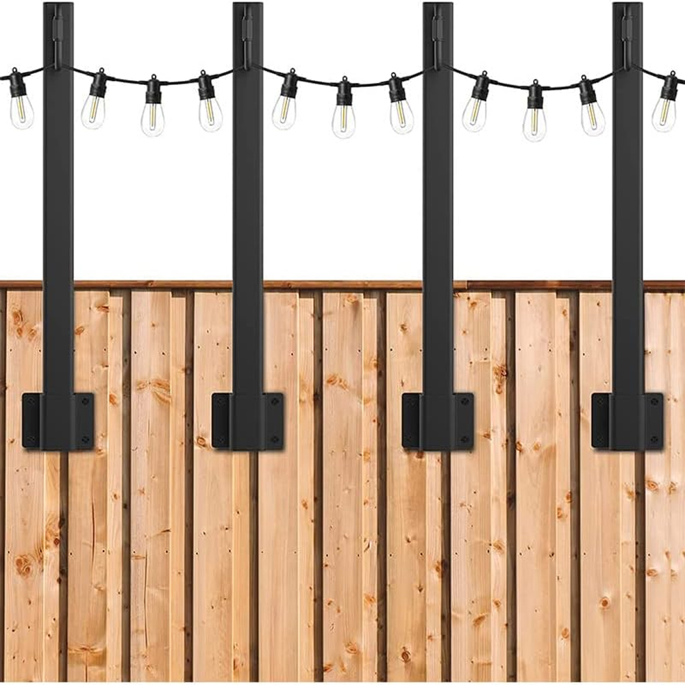 Outdoor Lighting Pole - 4 Buah Tiang Lampu Tali Logam