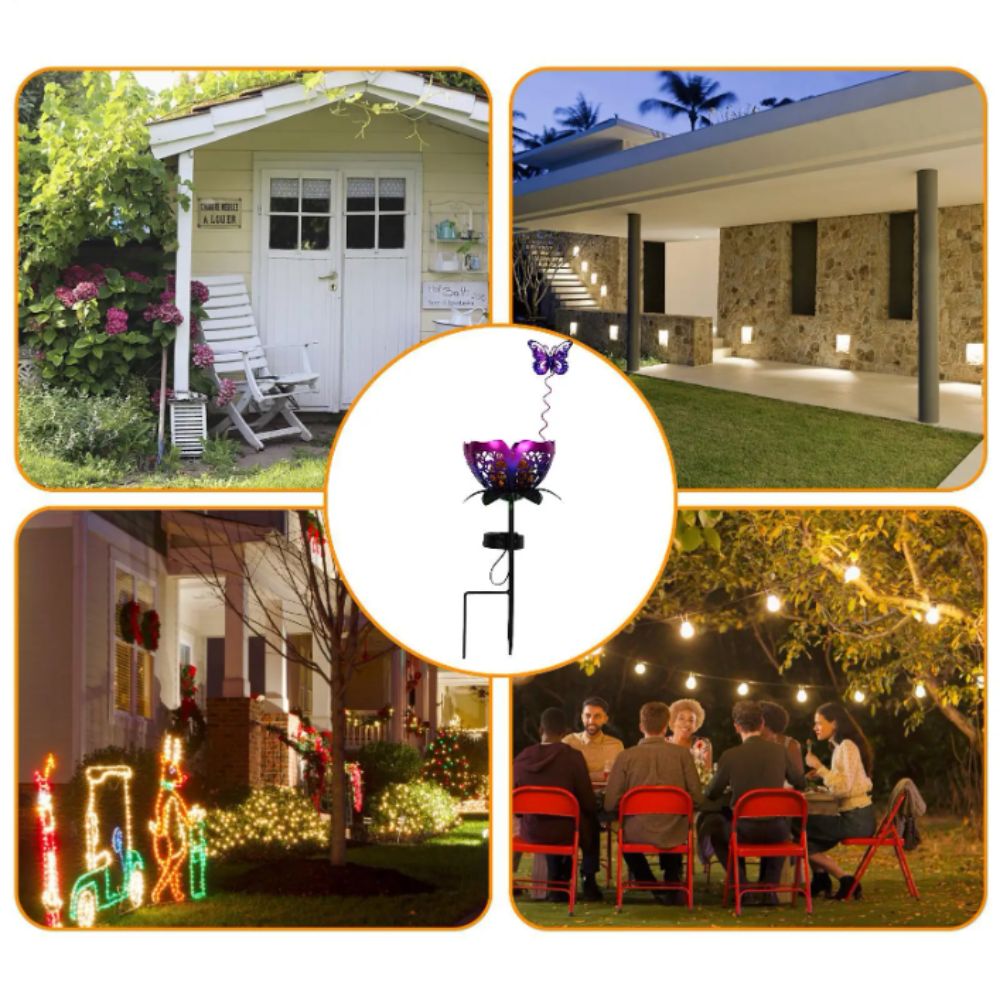Outdoor Lighting Ground Fixtures - Lampu Tenaga Surya Berbentuk Teratai, Desain