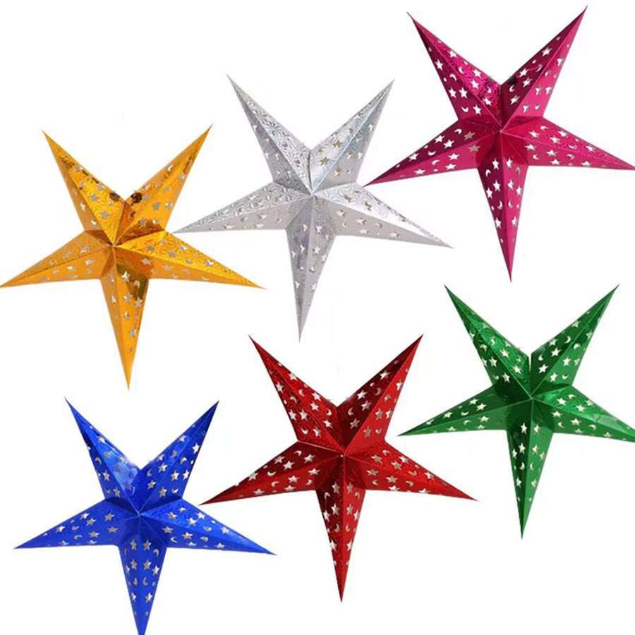 Outdoor Lighting Pendant - Dekorasi liontin bintang kertas dekorasi, 1