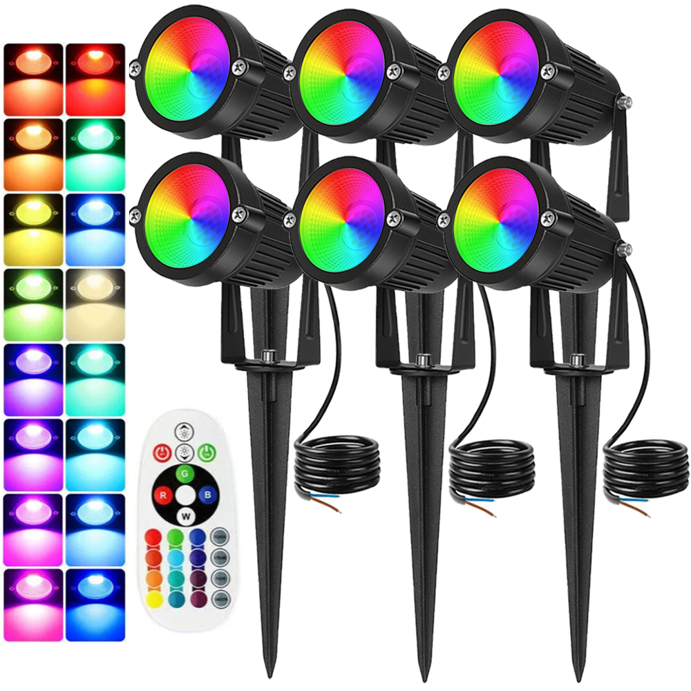 Outdoor Lighting Landscape - Lampu Lanskap RGBW 10W dengan Remote