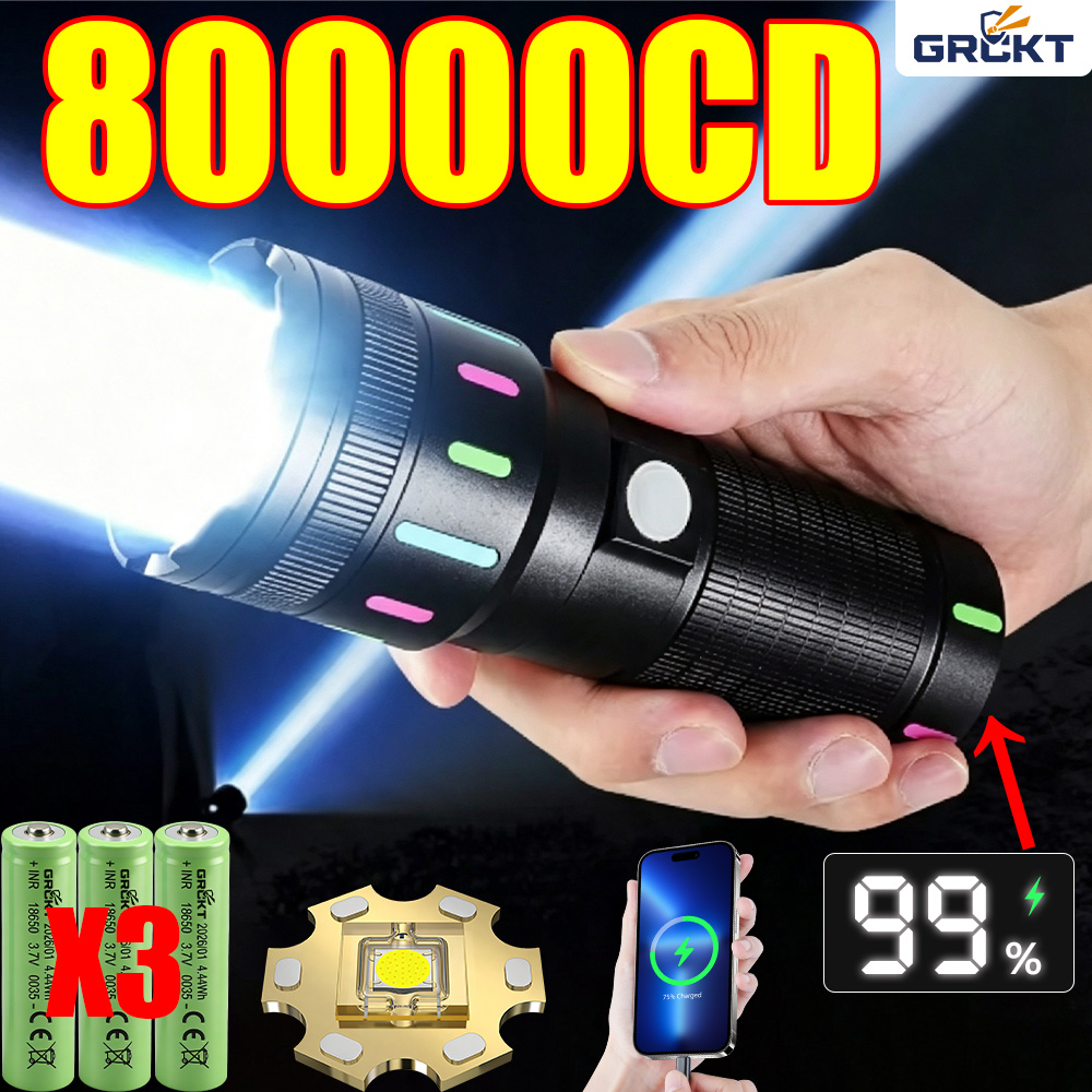 Lighting Fixture Outdoor - Senter LED 80000CD Paling Kuat, Senter