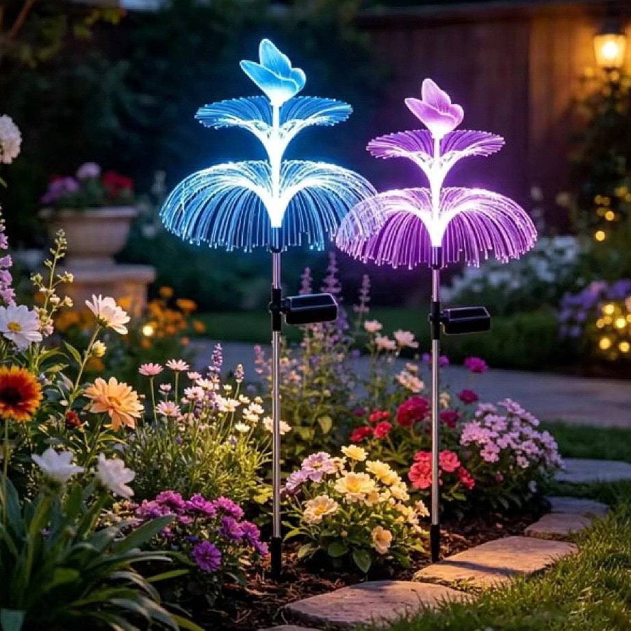 Outdoor Lighting Jellyfish - 2 buah Lampu Taman Ubur-Ubur Bertenaga