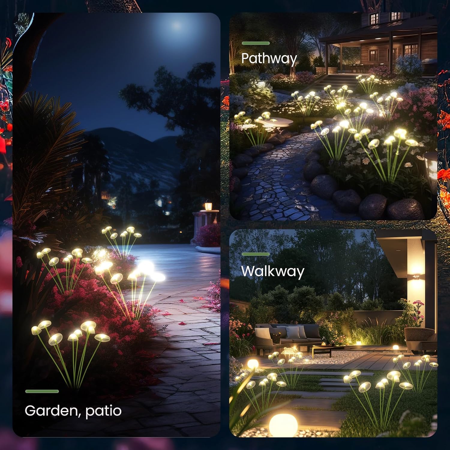 Lampu Jamur Ubur-ubur Tenaga S - Outdoor Lighting Jellyfish ulasan dan harga