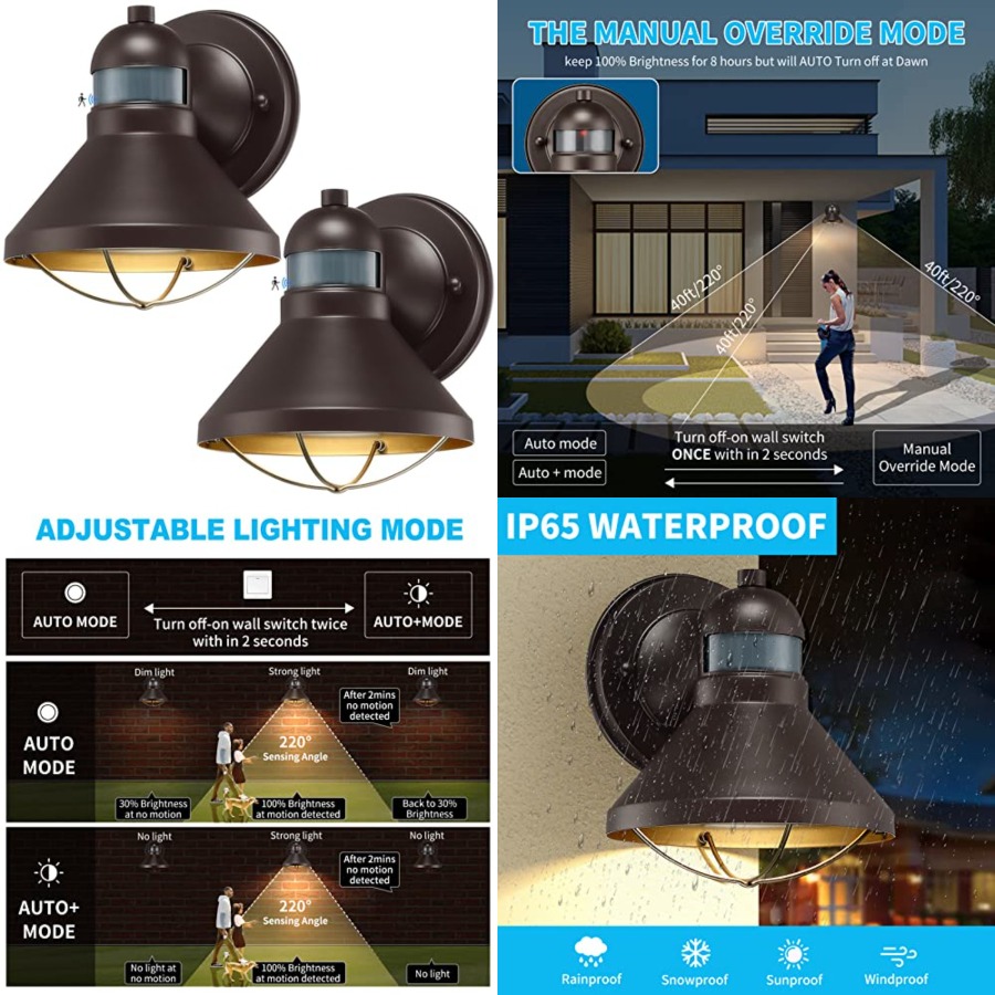 2 Paket Lampu Dinding LED Sens - Lighting Fixture Outdoor ulasan dan harga