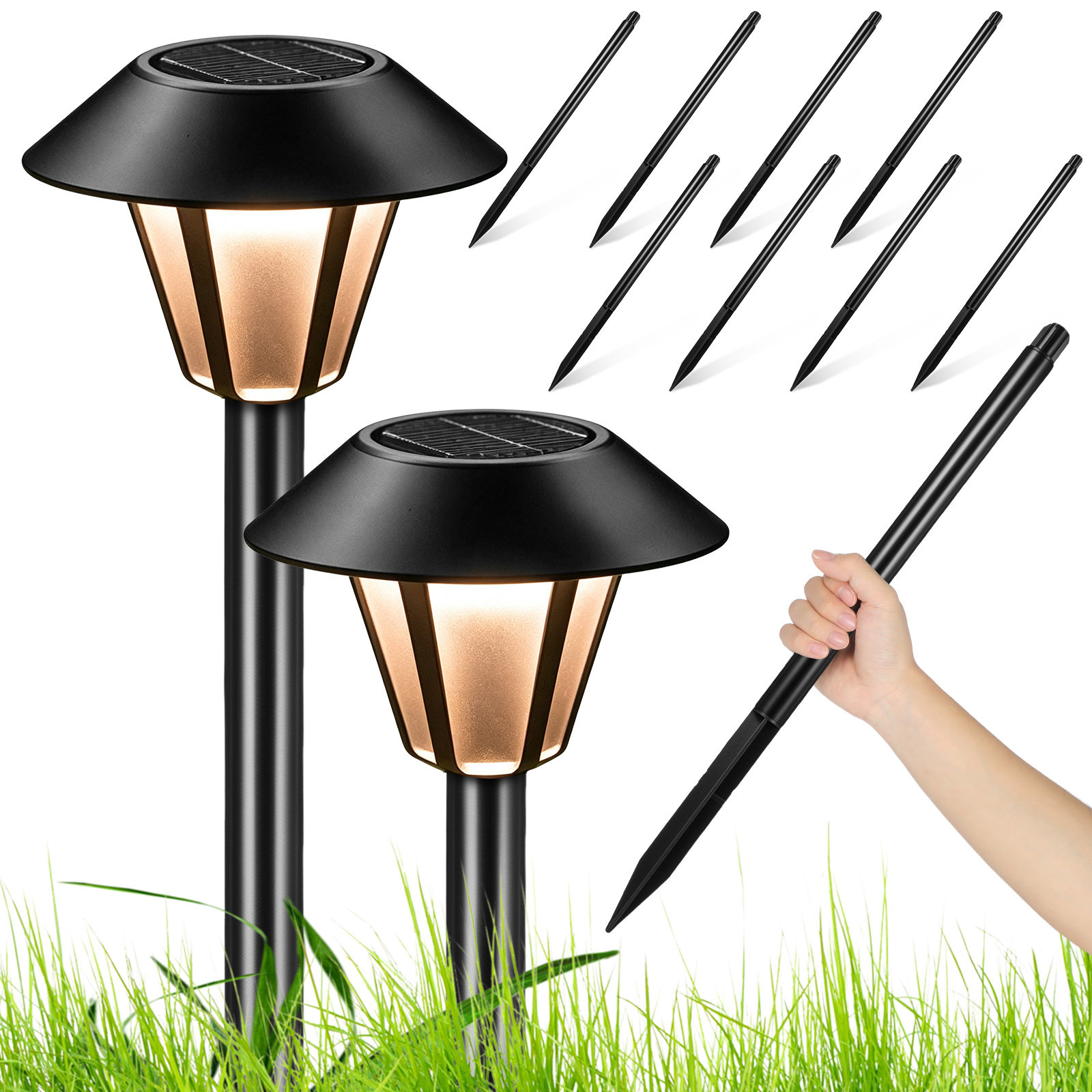 8 Set Tiang Lampu Tenaga Surya - Outdoor Lighting Landscape ulasan dan harga