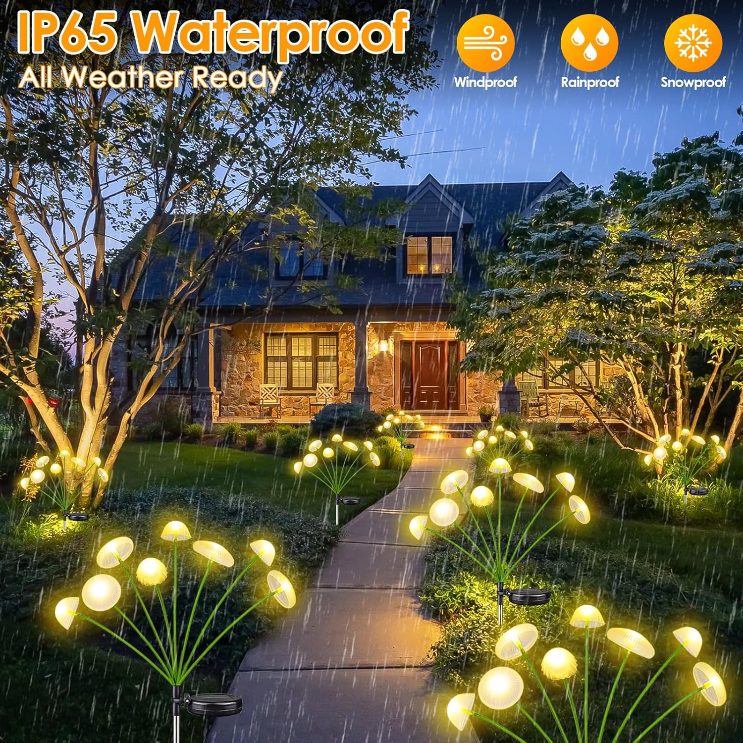 Lampu Jamur Ubur-ubur Tenaga S - Outdoor Lighting Jellyfish ulasan dan harga