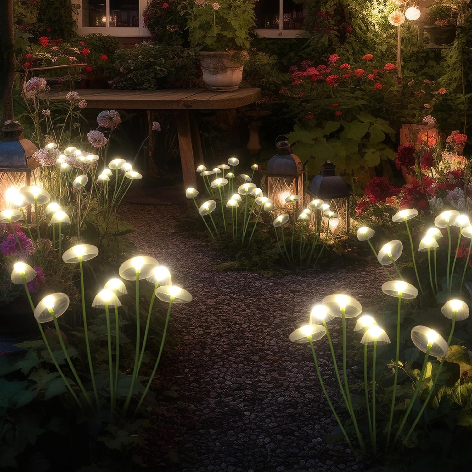 Lampu Jamur Ubur-ubur Tenaga S - Outdoor Lighting Jellyfish ulasan dan harga