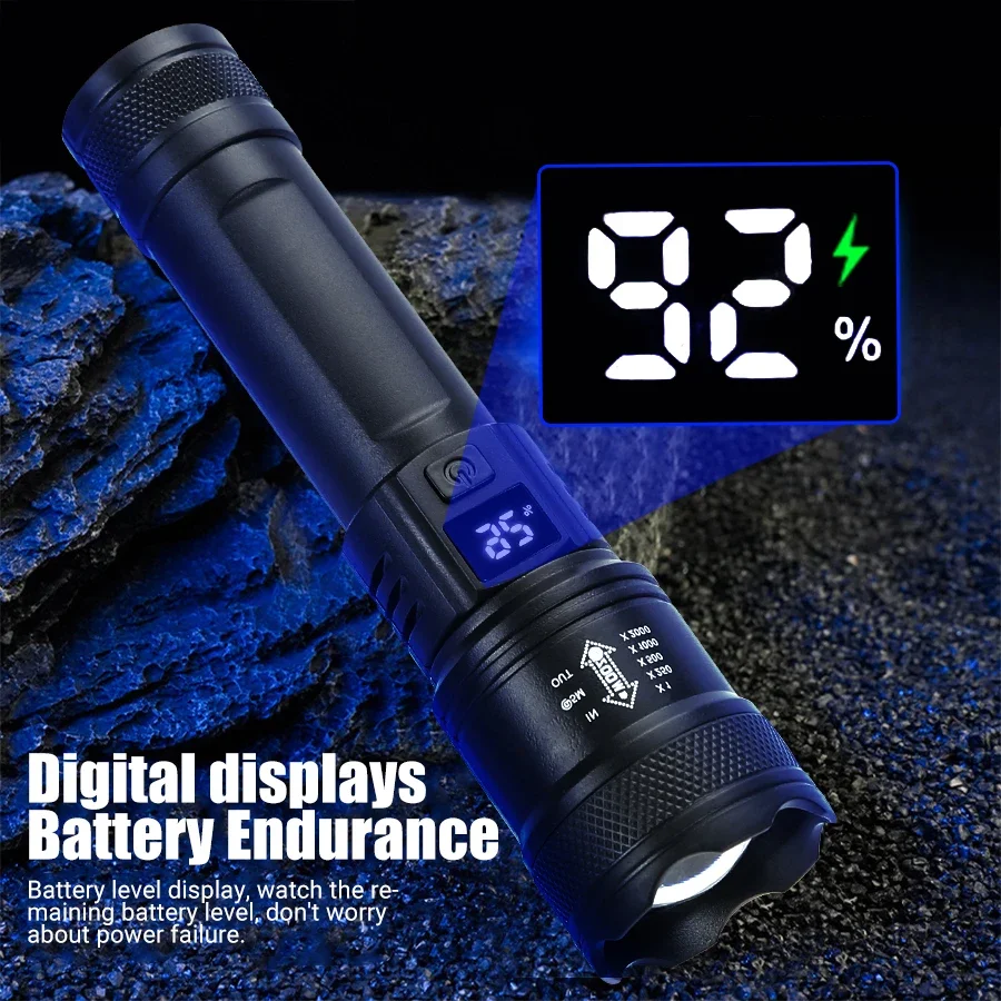 Lampu senter LED kuat 9900LM,  - Outdoor Lighting Pole ulasan dan harga