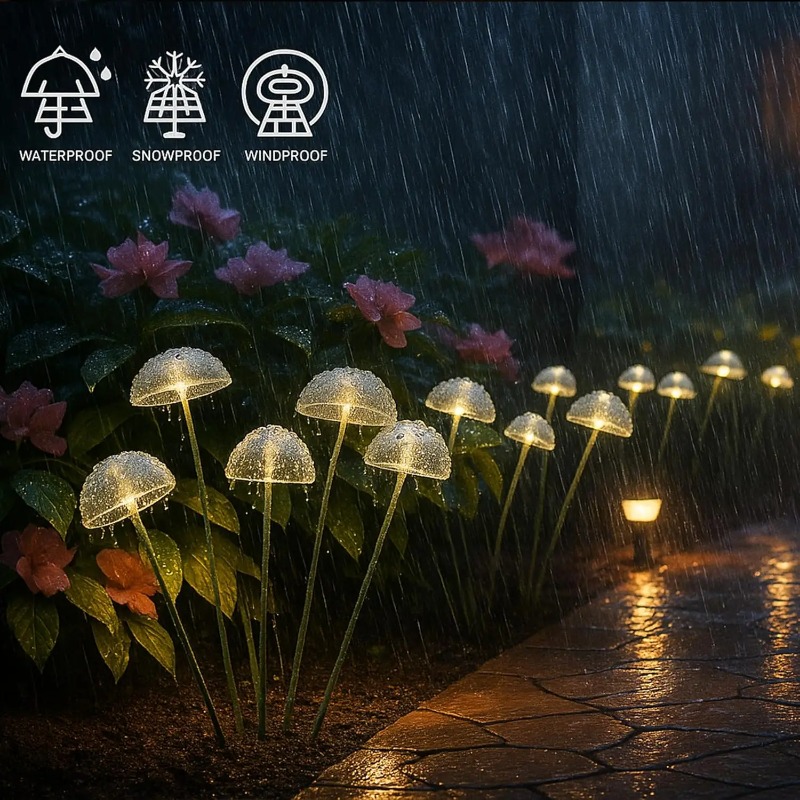 Lampu Ambient Solar 6LEDS Bent - Outdoor Lighting Jellyfish ulasan dan harga