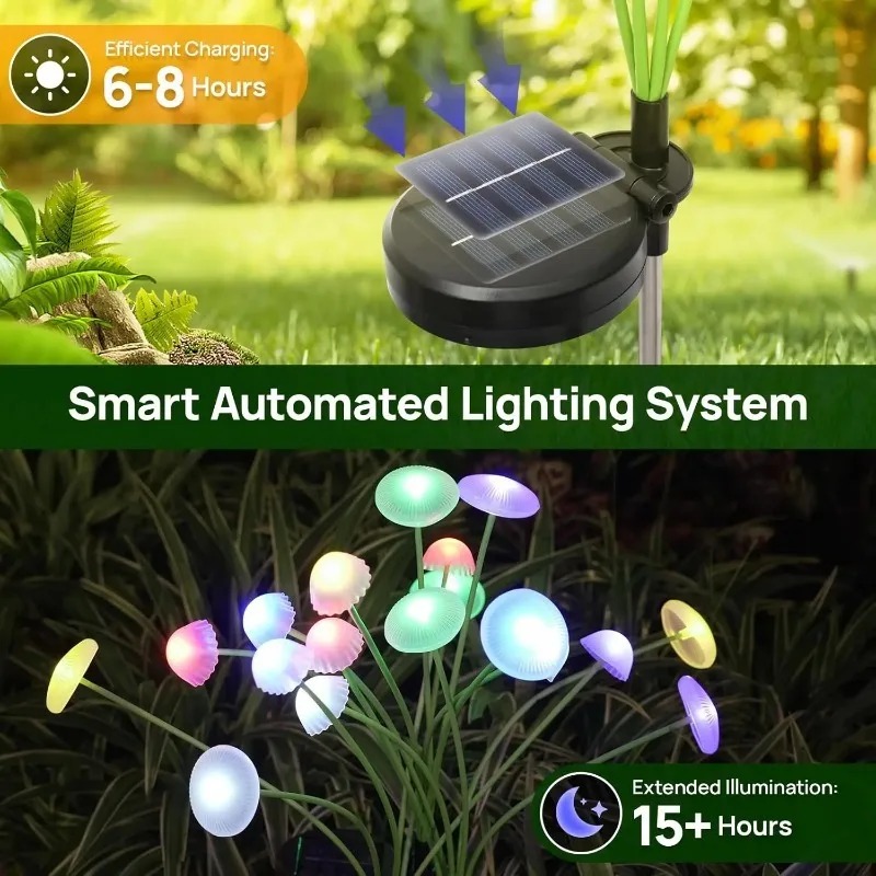 Lampu Ambient Solar 6LEDS Bent - Outdoor Lighting Jellyfish ulasan dan harga