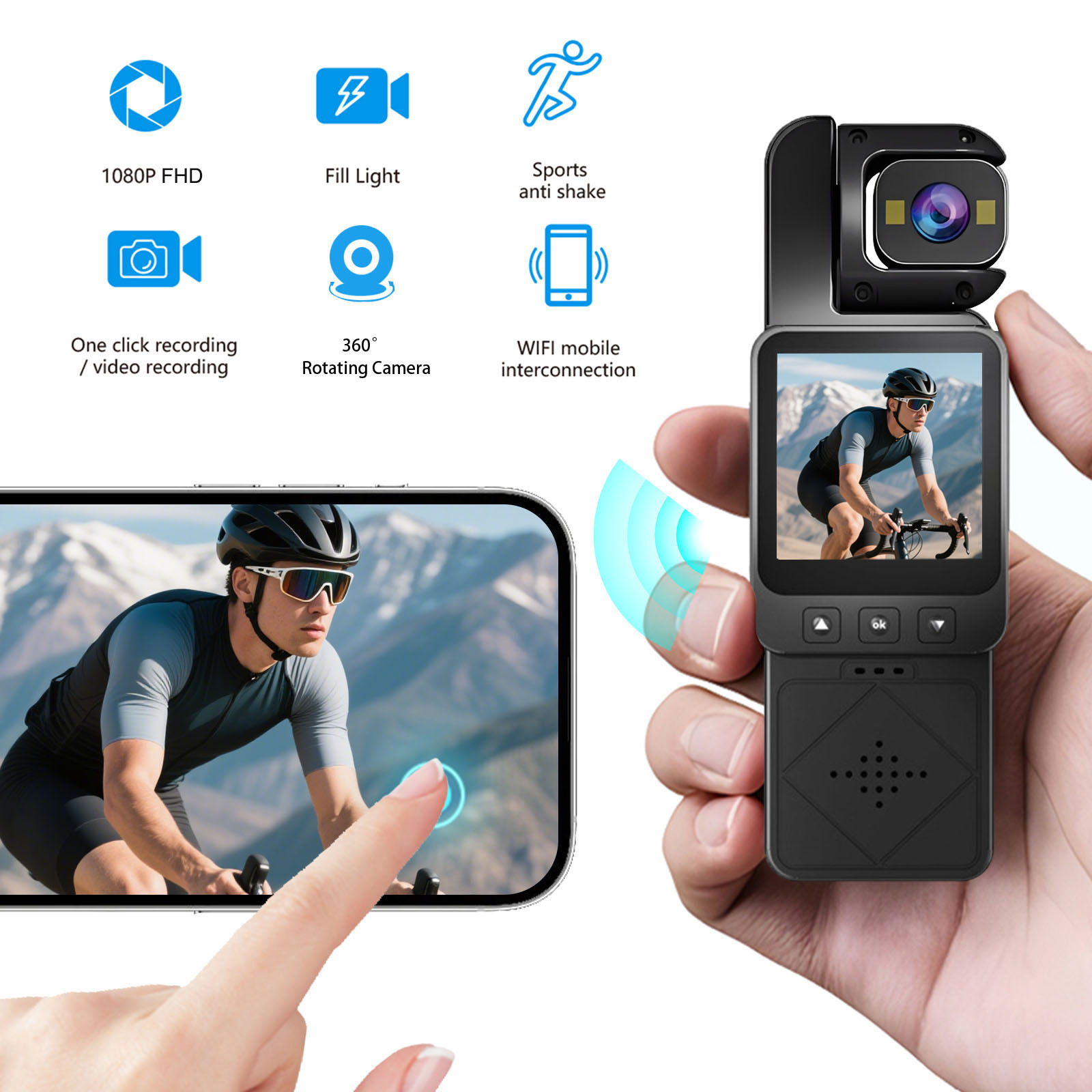 Kamera Aksi Genggam DV02 4K HD - Outdoor Lighting Video ulasan dan harga