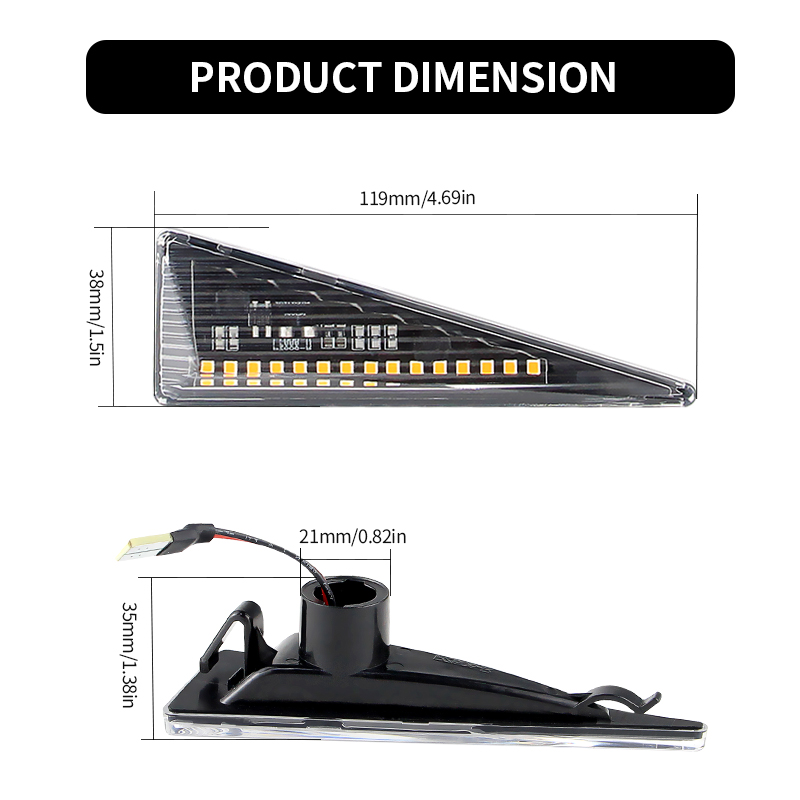 2 Buah Lampu Penanda Samping S - Outdoor Lighting Yellow ulasan dan harga