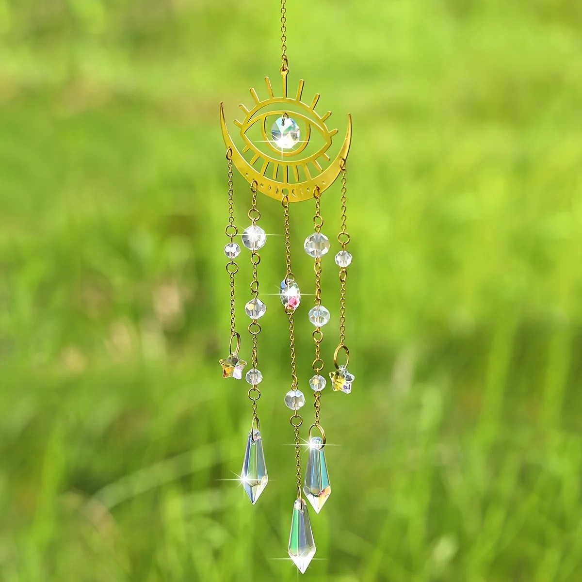 Liontin Kristal Bulan Api Emas - Outdoor Lighting Pendant ulasan dan harga