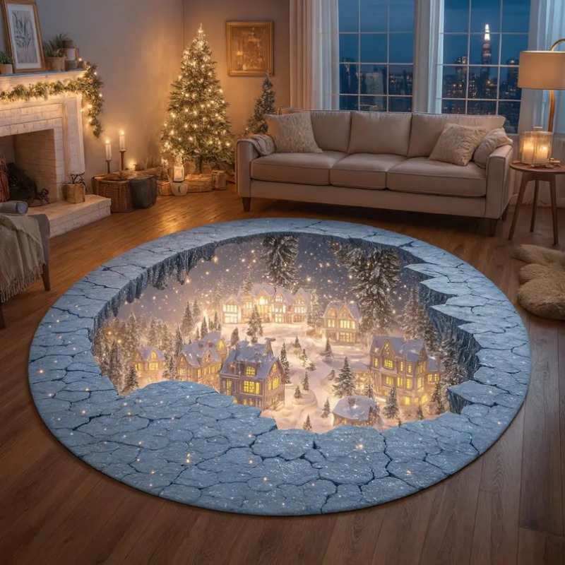 Karpet Desa Natal 3D, Karpet K - Outdoor Xmas Lighting Ideas ulasan dan harga