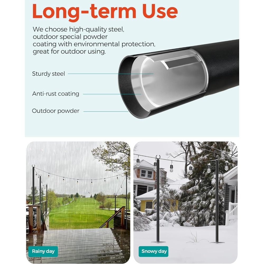Tiang Lampu String Land·voi 4  - Outdoor Lighting Pole ulasan dan harga