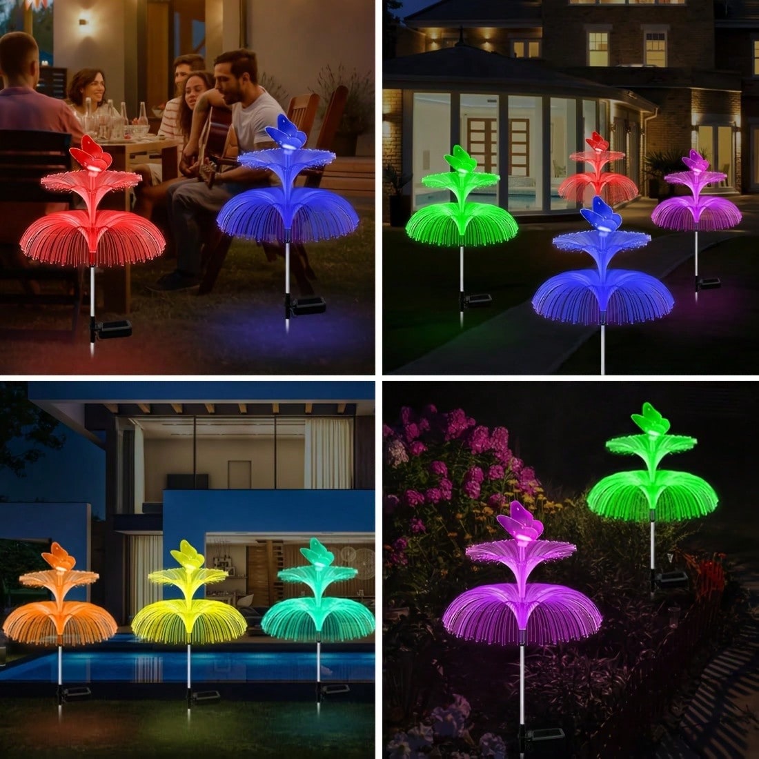 2 buah Lampu Taman Ubur-Ubur B - Outdoor Lighting Jellyfish ulasan dan harga