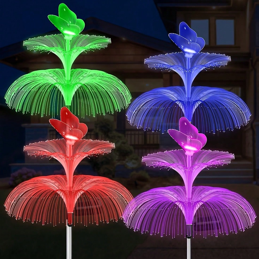 2 buah Lampu Taman Ubur-Ubur B - Outdoor Lighting Jellyfish ulasan dan harga