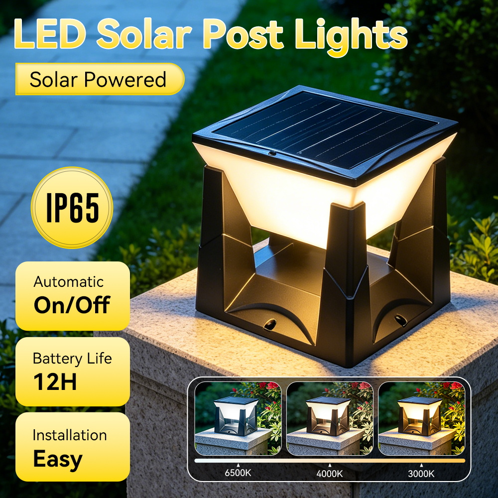 Lampu Pilar Tenaga Surya LED T - Outdoor Lighting Install ulasan dan harga