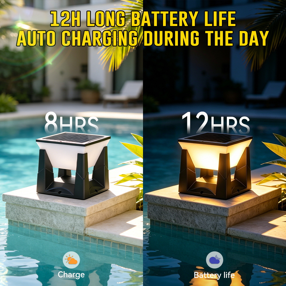 Lampu Pilar Tenaga Surya LED T - Outdoor Lighting Install ulasan dan harga