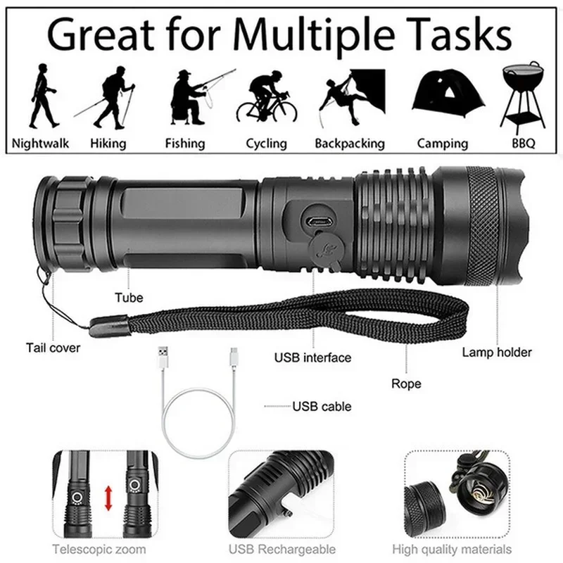 Senter Led XHP70 Daya Tinggi U - Outdoor Lighting Setup ulasan dan harga