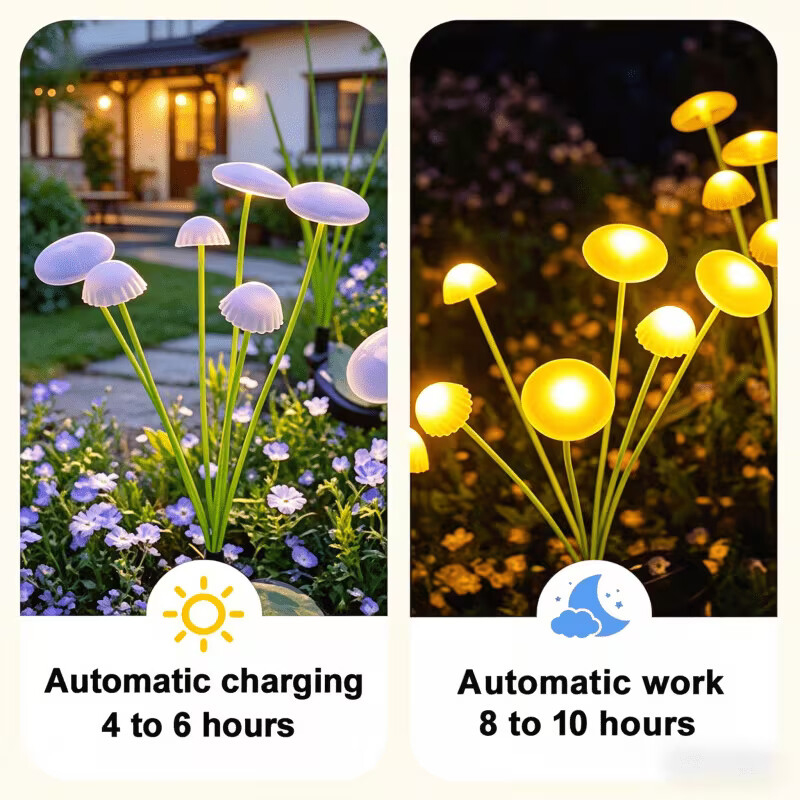 Lampu Jamur Ubur-ubur Tenaga S - Outdoor Lighting Jellyfish ulasan dan harga