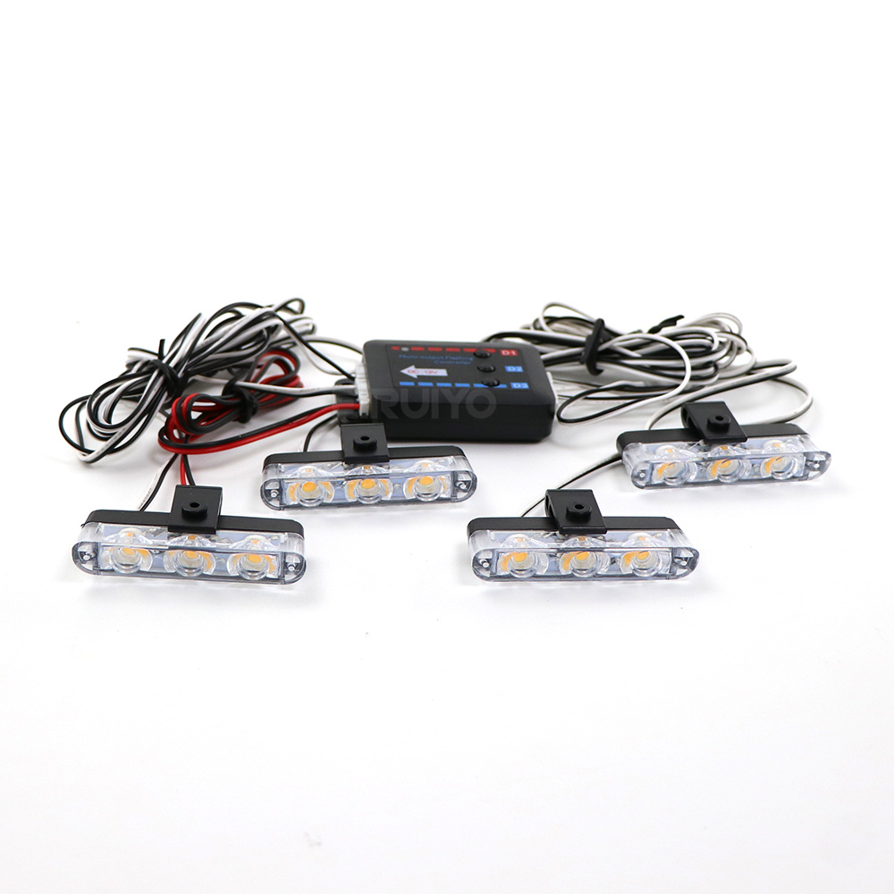 4x 3 LED Grill Lampu Strobo Mo - Outdoor Lighting Yellow ulasan dan harga