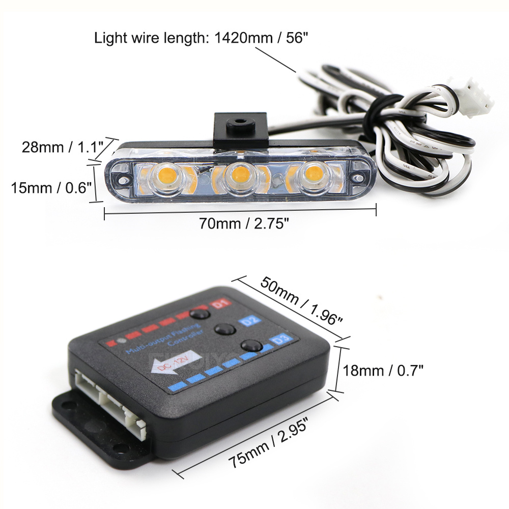 4x 3 LED Grill Lampu Strobo Mo - Outdoor Lighting Yellow ulasan dan harga