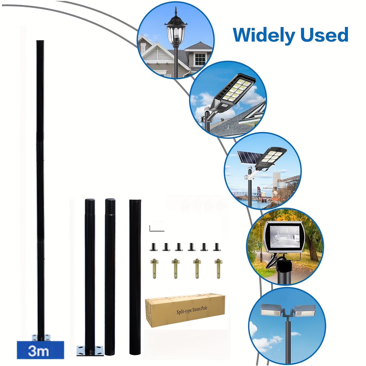 Tiang Lampu Jalan Tenaga Surya - Outdoor Lighting Pole ulasan dan harga